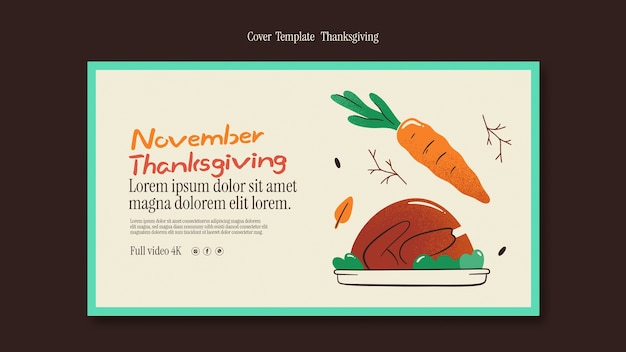 Free PSD thanksgiving celebration youtube cover