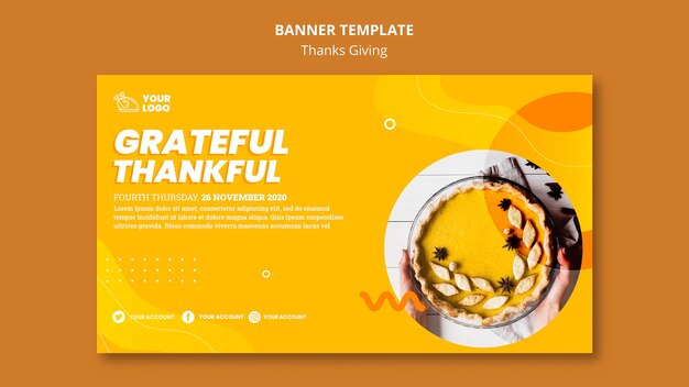 Thanksgiving concept banner template