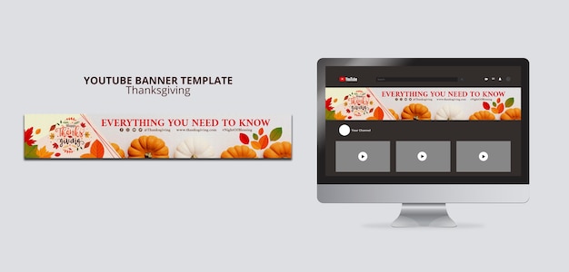 Free PSD thanksgiving template design