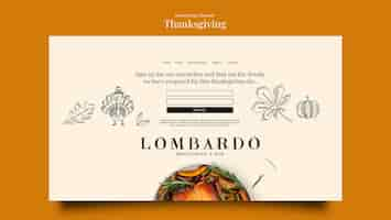 Free PSD thanksgiving template design