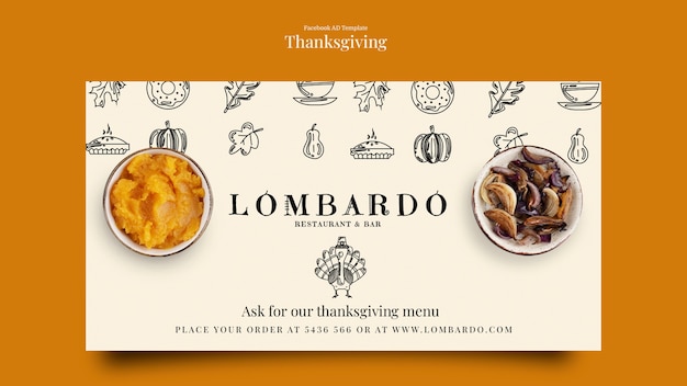 Free PSD thanksgiving template design