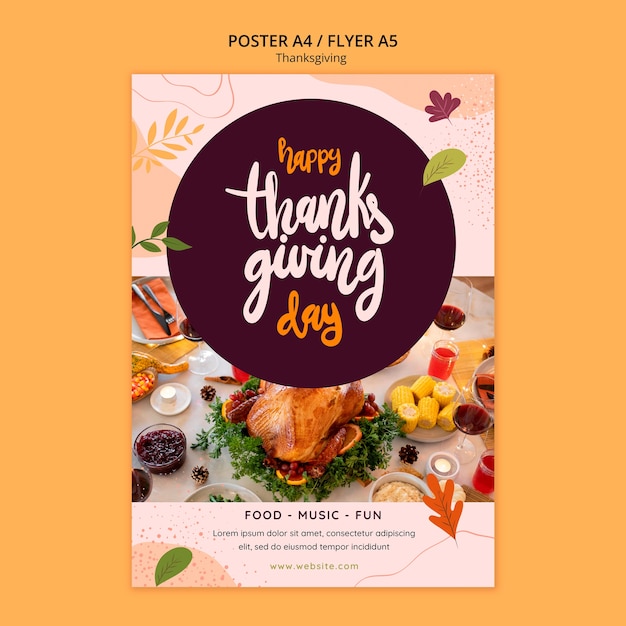 Free PSD thanksgiving template design