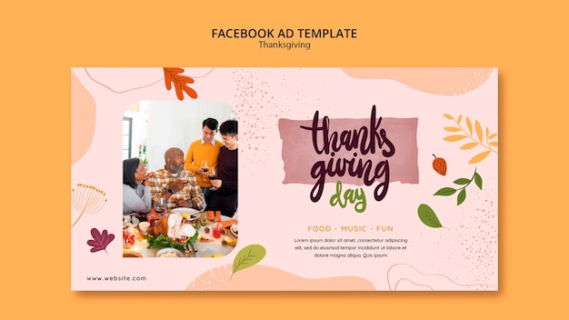 Free PSD thanksgiving template design