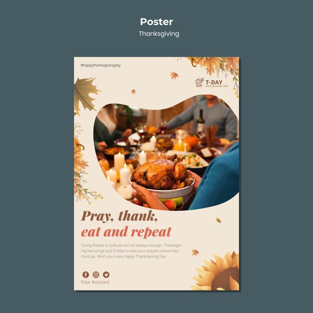 Thanksgiving vertical print template