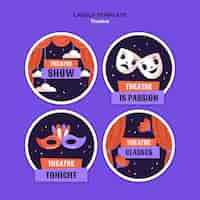 Free PSD theater show labels template