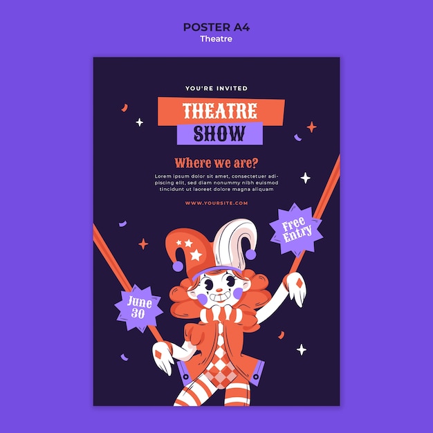 Theater show poster template