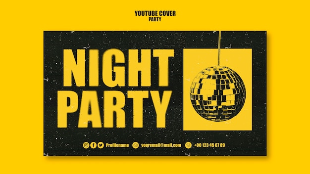 Themed party youtube cover template