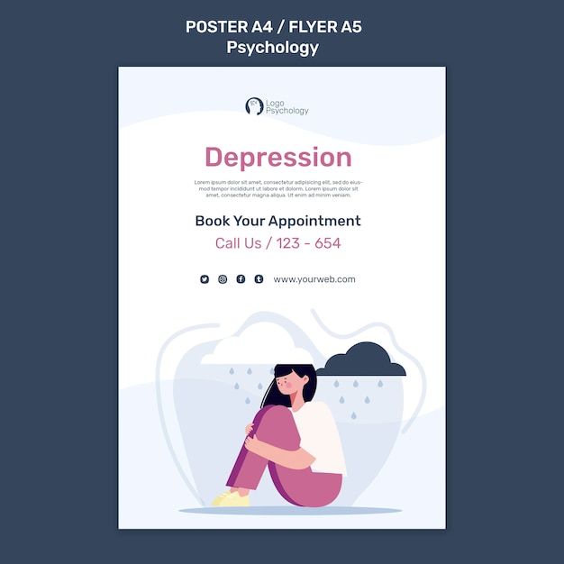 Free PSD therapy center flyer template