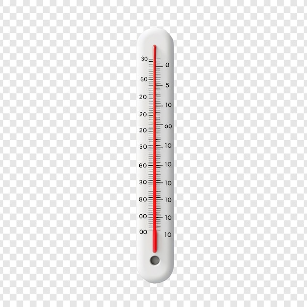 Free PSD thermometer isolated on transparent background