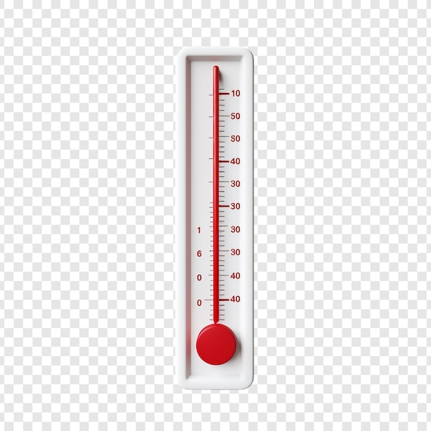 Free PSD thermometer isolated on transparent background