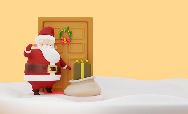 Free PSD three-dimensional christmas season illustration