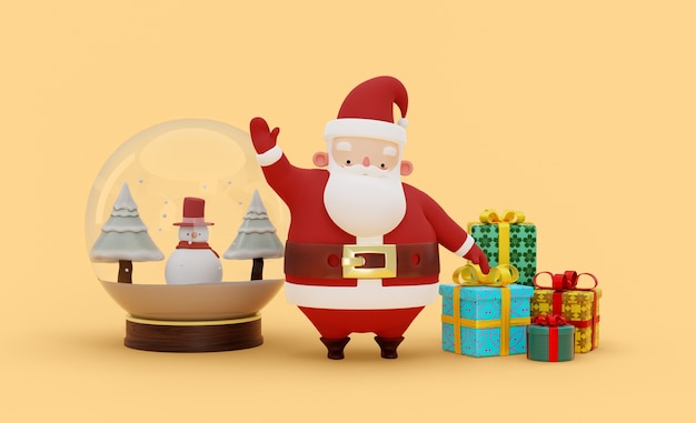 Three-dimensional christmas season illustration