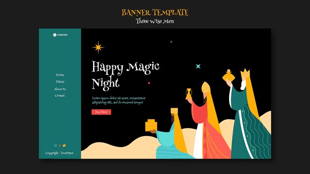 three wise men landing page template