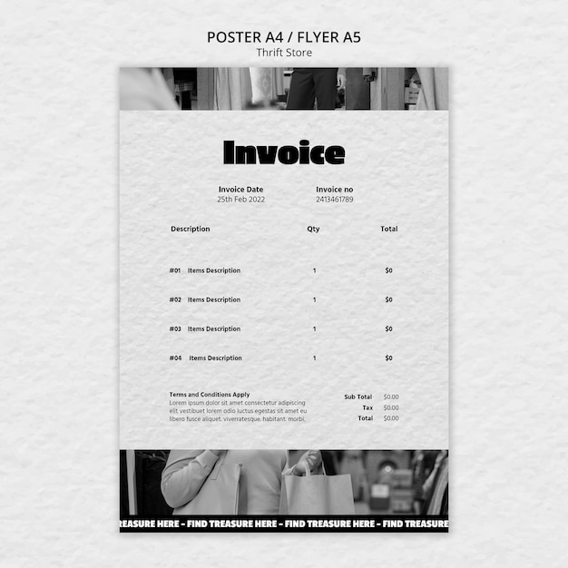 Thrift store concept poster template
