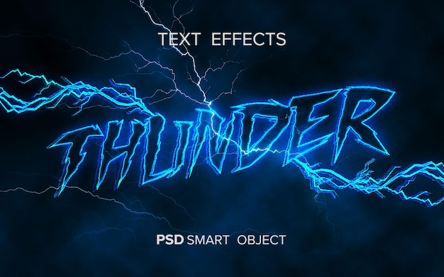 Thunder text effect smart object