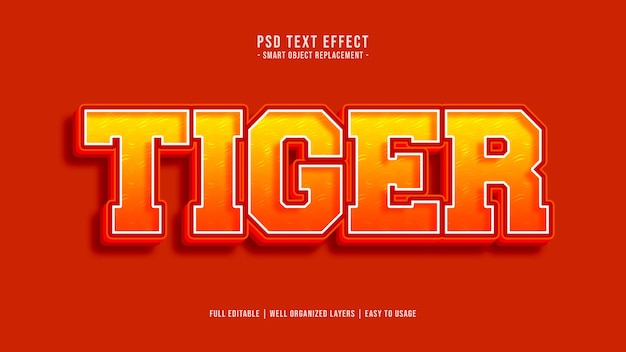 Tiger text style effect