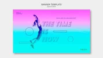 Free PSD the time is now banner template