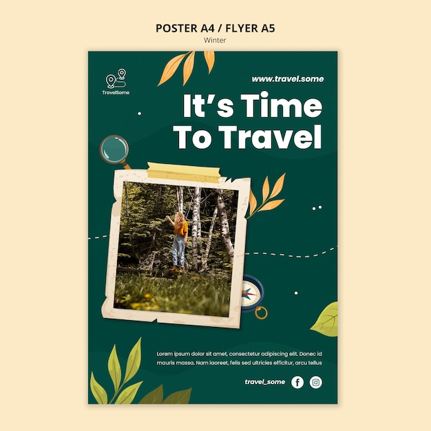 Time to travel poster template