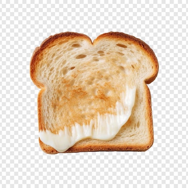 Pane tostato isolato su sfondo trasparente