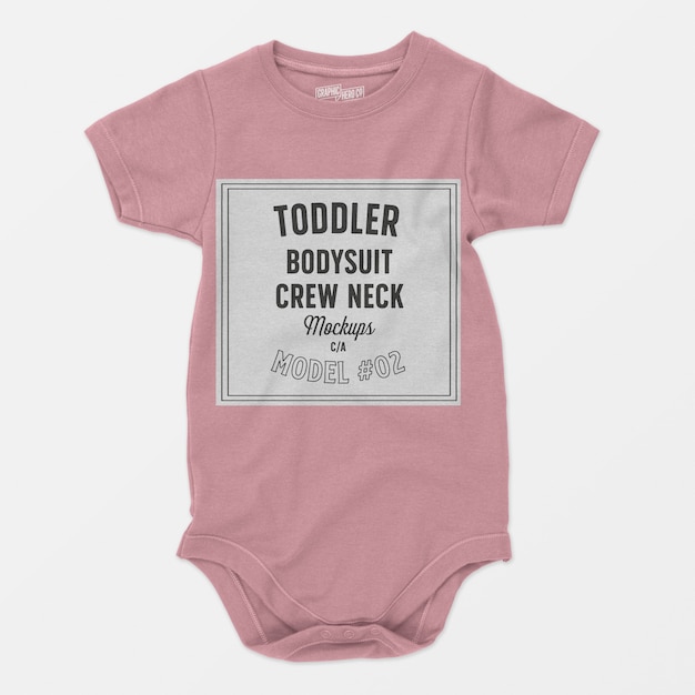 Free PSD toddler bodysuit crewneck mockup 02