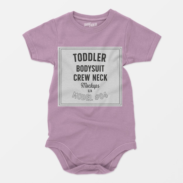 Free PSD toddler bodysuit crewneck mockup