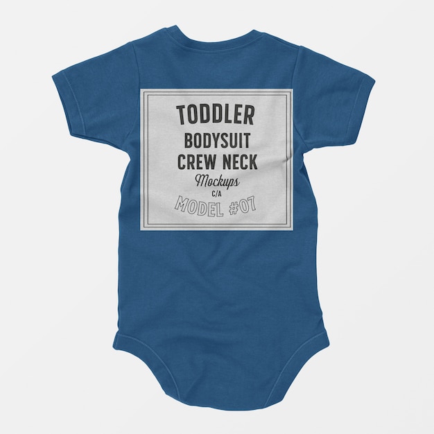 Toddler bodysuit crewneck mockup