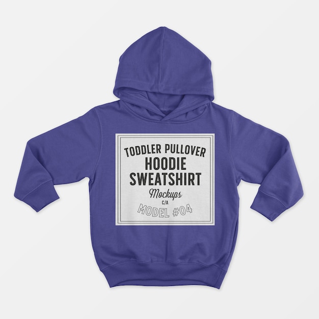 Toddler pullover hoodie sweatshirt mockup 04