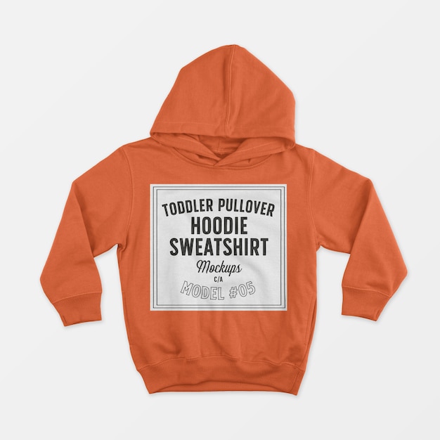 Toddler pullover hoodie sweatshirt mockup 05