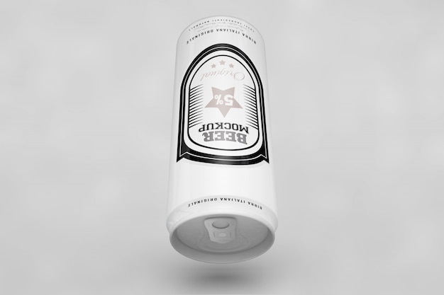 Top View Beer Can Mock-Up – Free Download