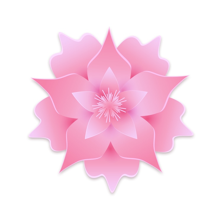 免費 PSD 上面的可愛粉紅色花朵