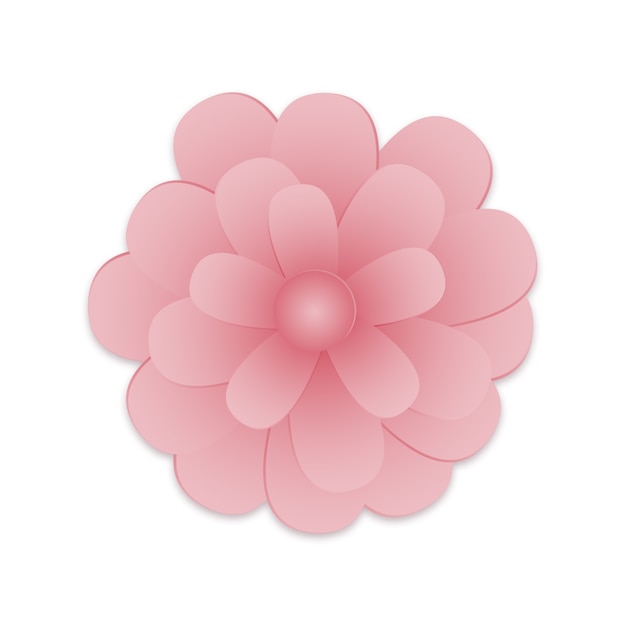 Free PSD top view cute pink flower