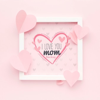 Top view mothers day concept