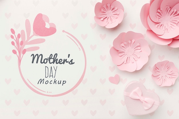 Top view mothers day concept Free Psd