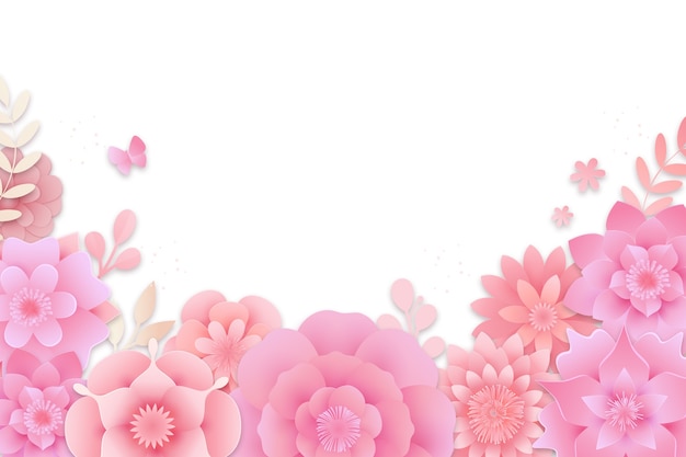 Free PSD top view pink flowers arrangement