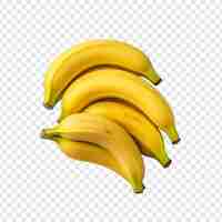 Free PSD top view of ripe baby bananas isolated on transparent background