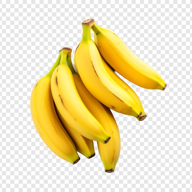 Free PSD top view of ripe baby bananas isolated on transparent background