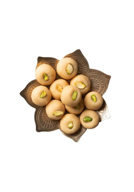 상단에서 볼 수 있는 전통적인 인도 디저트
