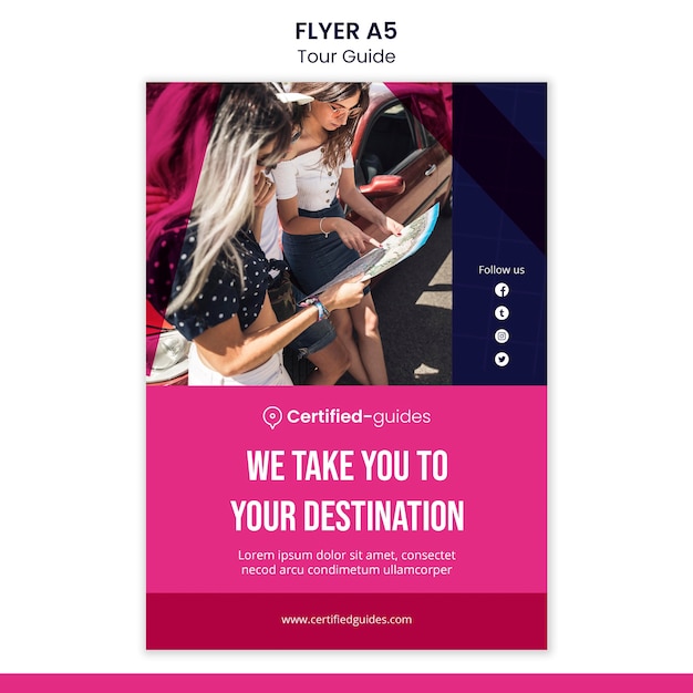 Tour Guide Flyer Template – Free PSD Download