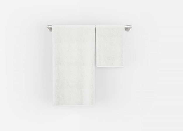 Free PSD towels on towel rack