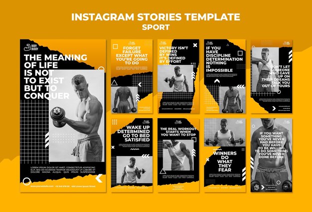 training process instagram stories template