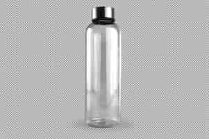 Free PSD transparent bottle for water
