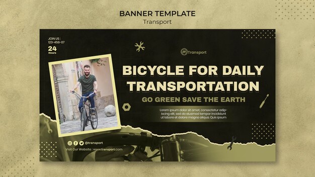 transport banner template design