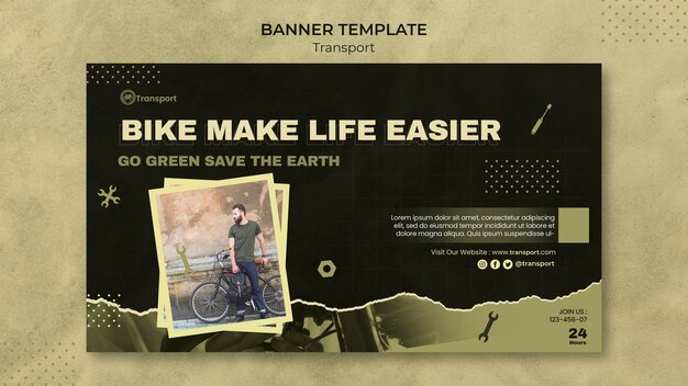 transport banner template design