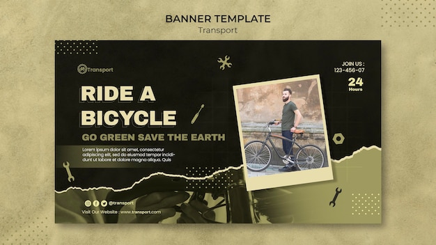 Transport banner template design