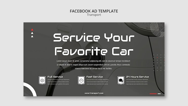 Free PSD transport concept facebook template