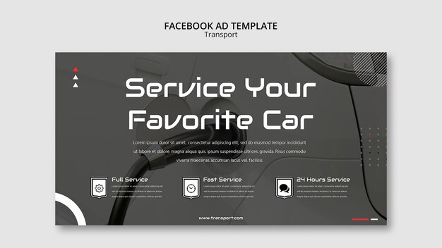 Transport concept facebook template