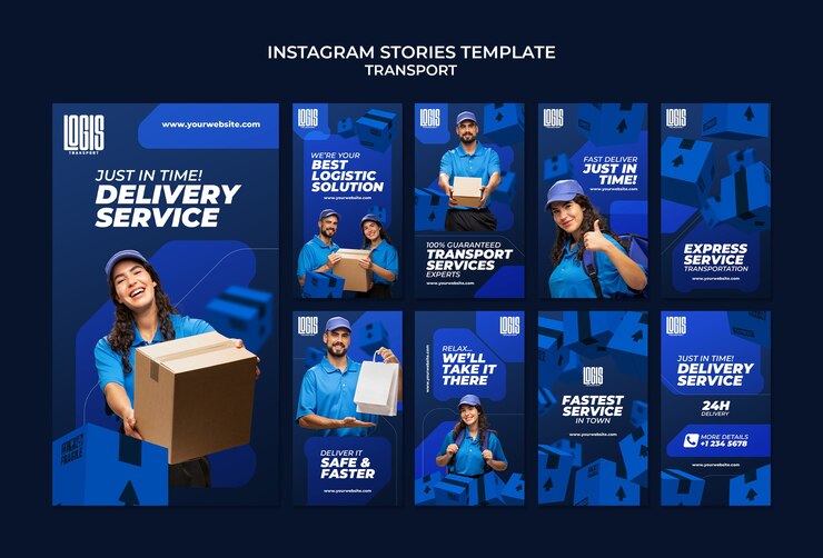 無料PSD 交通サービスのインスタグラムストーリー