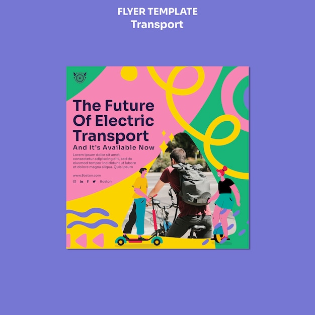 Free PSD transport template design