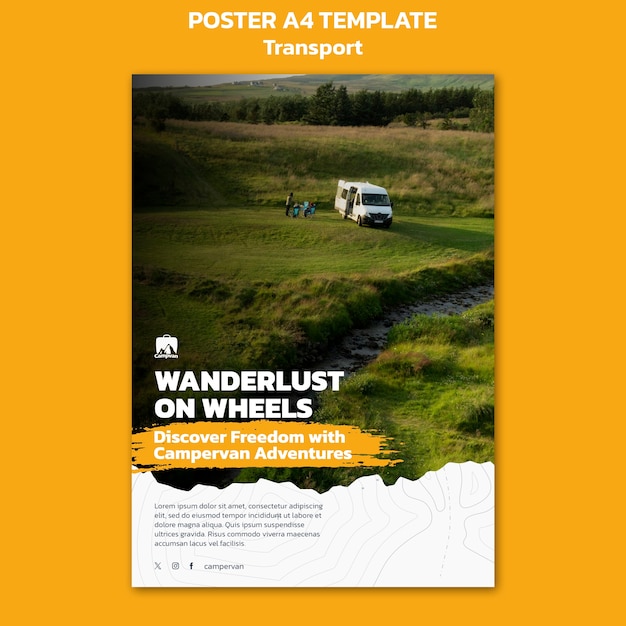 Free PSD transport template design