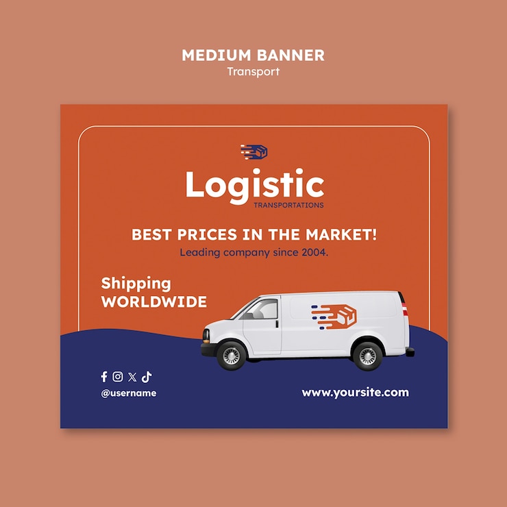 Free PSD transport template design